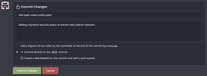 Add Open WebUI Policy