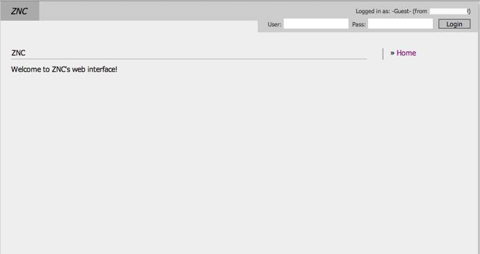 ZNC’s Web Admin