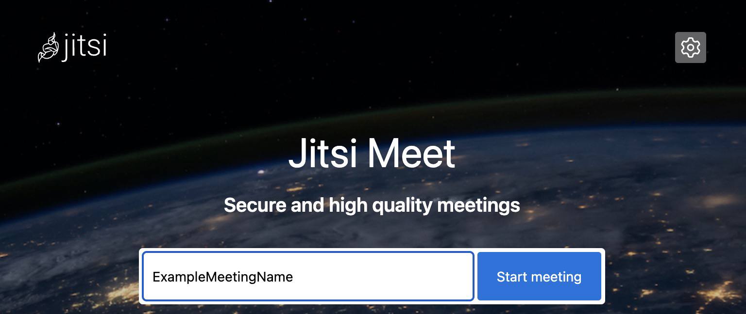 Jitsi Meet Homepage Jitsi Meet Homepage