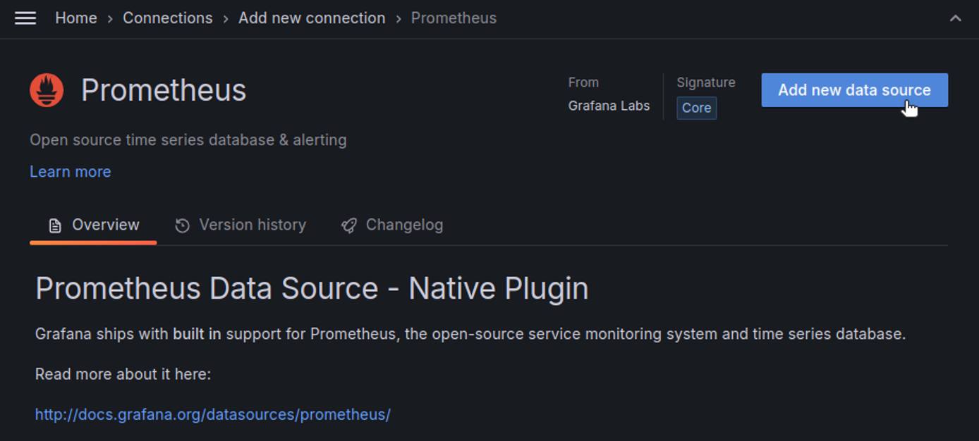 Grafana interface with Add New Data Source options, displaying Prometheus configuration fields. Grafana interface with Add New Data Source options, displaying Prometheus configuration fields.