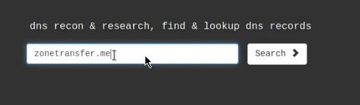 DNS Dumpster lookup form DNS Dumpster lookup form