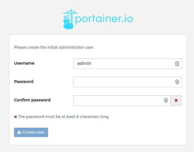 Portainer Login Screen Portainer Login Screen