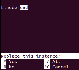 Confirm you wamt to replace the text. confirm to replace the text