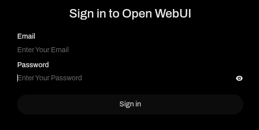 “Open WebUI Login Page”