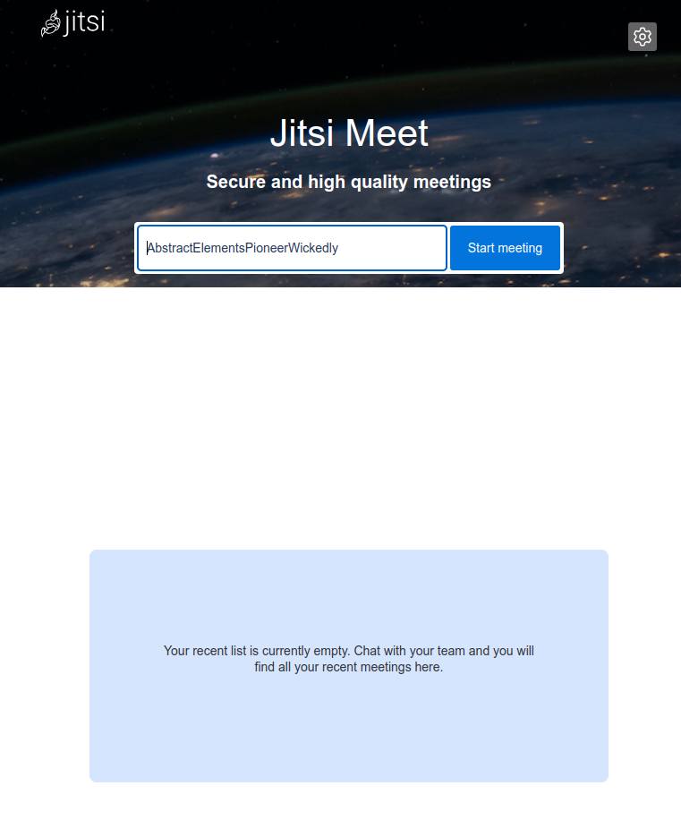 “Jitsi Start a Meeting”