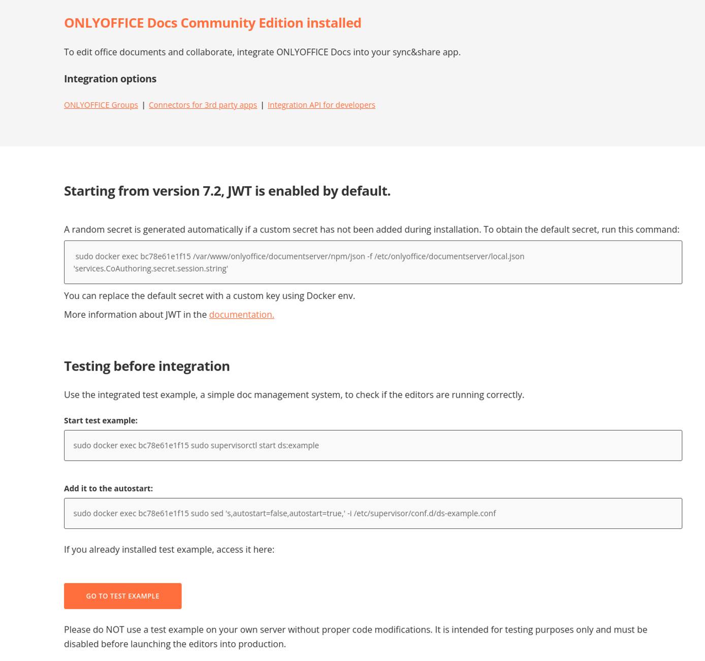 Screenshot of ONLYOFFICE Docs Welcome page Screenshot of ONLYOFFICE Docs Welcome page